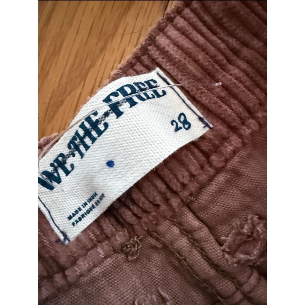New Free People We The Free Good Luck Mid-Rise Cord Barrel Jeans Size 28 - Picture 8 of 9